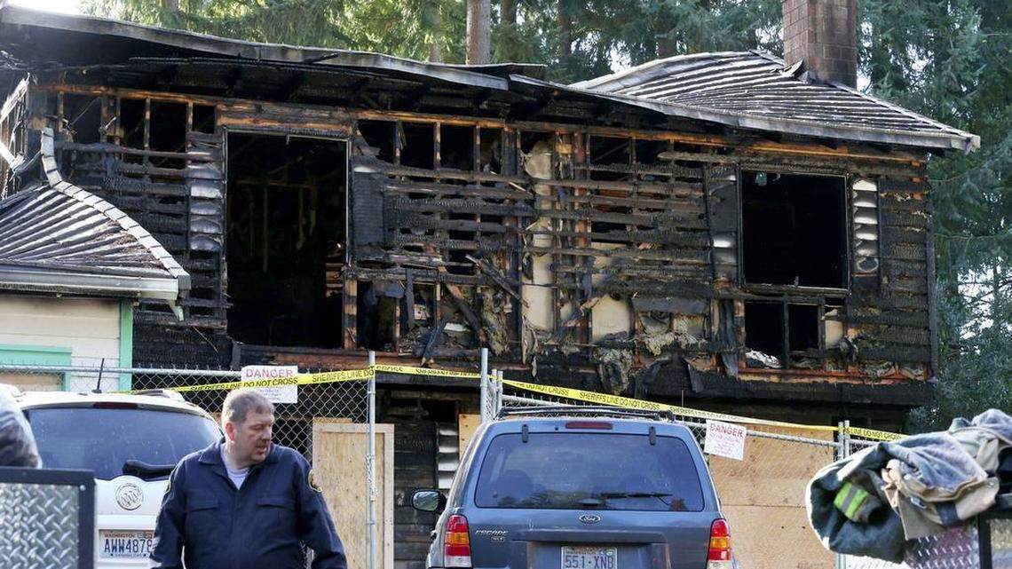 Kitsap County fire investigators on Sunday were on the scene of Saturday’s fatal fire outside of Port Orchard. Four family members died in the house fire.