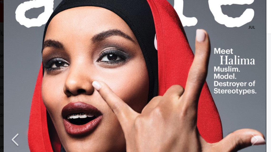 Halima Aden is the cover model for the July issue of ‘Allure.’