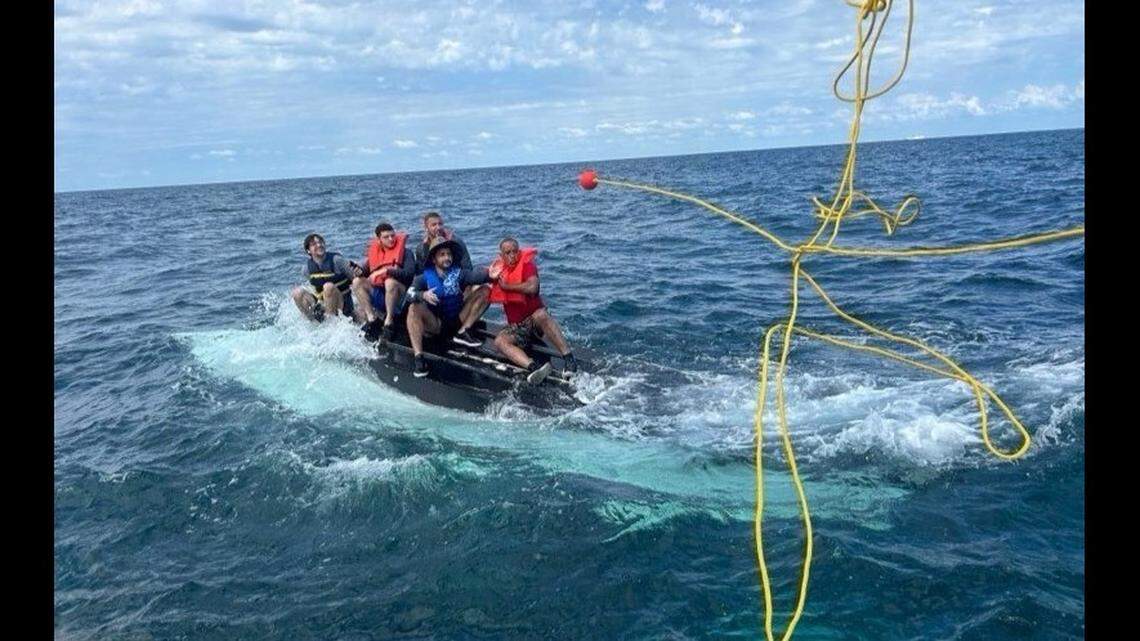Coast Guard rescues five people off Mayport shore in Florida.