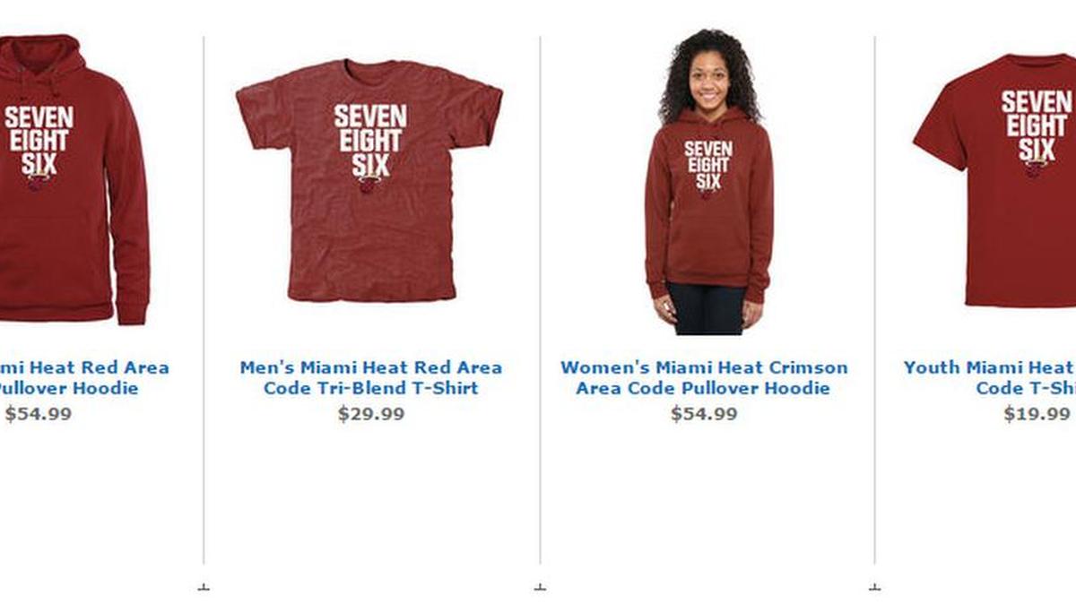 The NBA’s new merchandise is displaying only Miami's secondary area code, 786, on Heat apparel instead of the more popular 305.