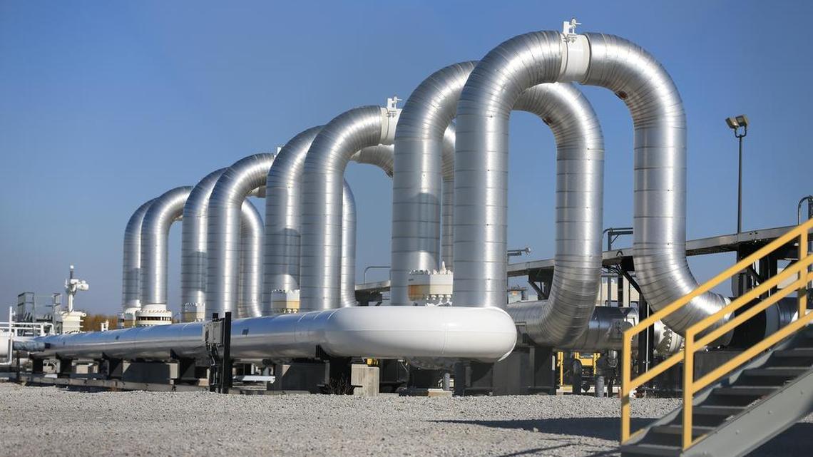 The Keystone Steele City pumping station, into which the planned Keystone XL pipeline is to connect, is seen in Steele City, Neb., on Nov. 3, 2015. The Obama administration said Nov. 4 it is continuing a review of the proposed Keystone XL oil pipeline, despite a request by the project's developer to suspend the review.