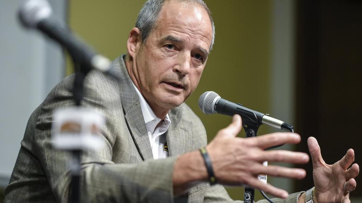 Missouri head football coach Gary Pinkel spoke during a press conference Monday afternoon at the Mizzou Athletic Training Facility.