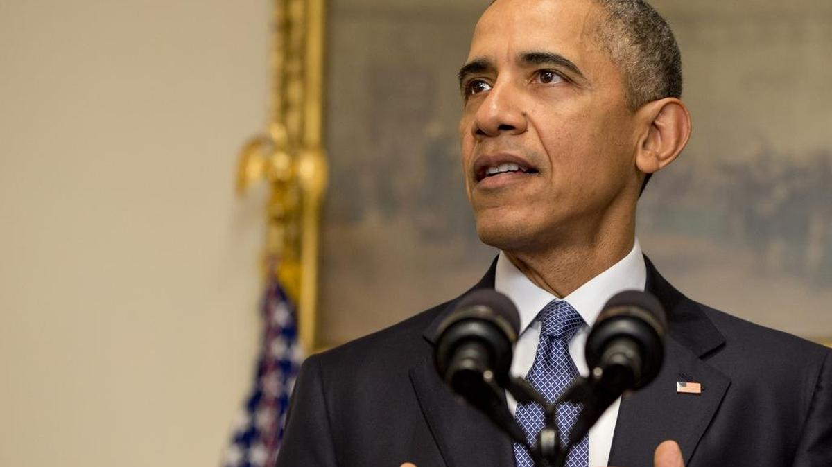 President Barack Obama speaks in the Cabinet Room of the White House in Washington on Dec. 12, 2016. The president on Saturday, Jan. 16, 2016, proposed a set of changes to the U.S. unemployment insurance system that he says would offer more security to out-of-work Americans and encourage experienced workers to rejoin the workforce, even if it means taking a pay cut.