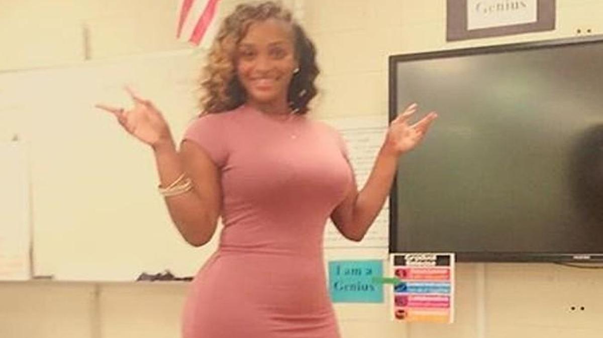 Photos like this of Atlanta schoolteacher Patrice “Tricey” Brown have stirred up online debate about what teachers wear in the classroom.