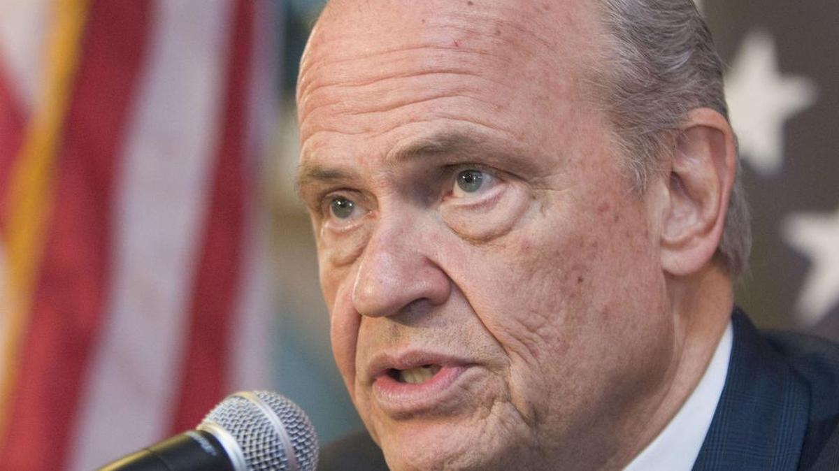 Then-Republican presidential hopeful Fred Thompson speaks to supporters in Seneca, S.C., Friday, Jan. 18, 2008.