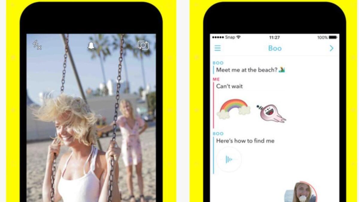 Snapchat allows people to use its imaging software to swap faces in a photo, transform themselves into puppies, and barf rainbows.