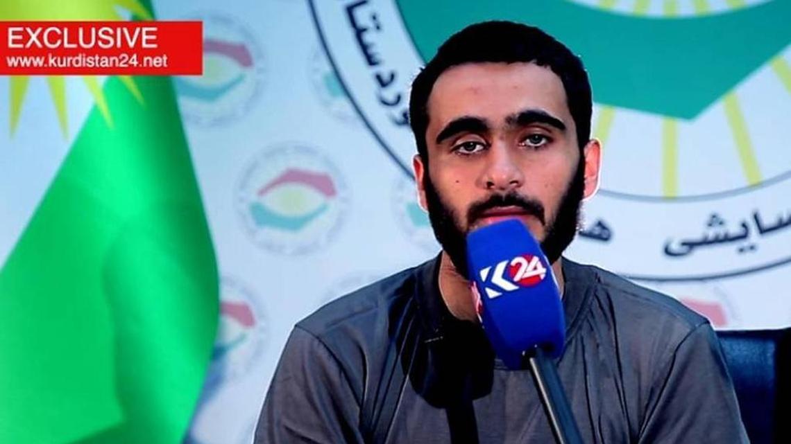 Mohamad Jamal Khweis, a 26-year-old from Virginia, as he appeared in an interview with Kurdistan24 television after he defected from the Islamic State. Khweis is one of the few Americans known to have made it to Syria. He is facing a federal trial on charges of supporting a terrorist group.