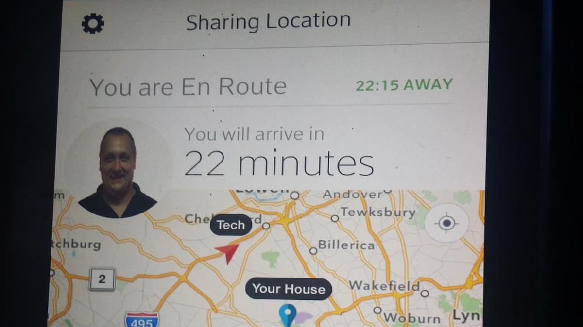 This app shows Comcast technician John Buote how to get to a customer’s house in Lincoln, Mass. A customer can use a mobile app to see where the technician is, his picture and how far away he is. Cable companies have poured millions into new tools and hires to try to improve the process of getting cable TV, internet or phone service.