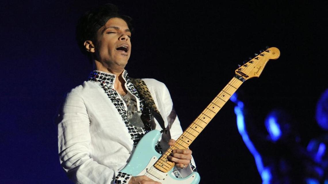 Prince performs at the 2008 Coachella Valley Music and Arts Festival in Indio, Calif. The musician died in his home recording studio in Chanhassen, Minn., on Thursday, April 21, 2016. He was 57.