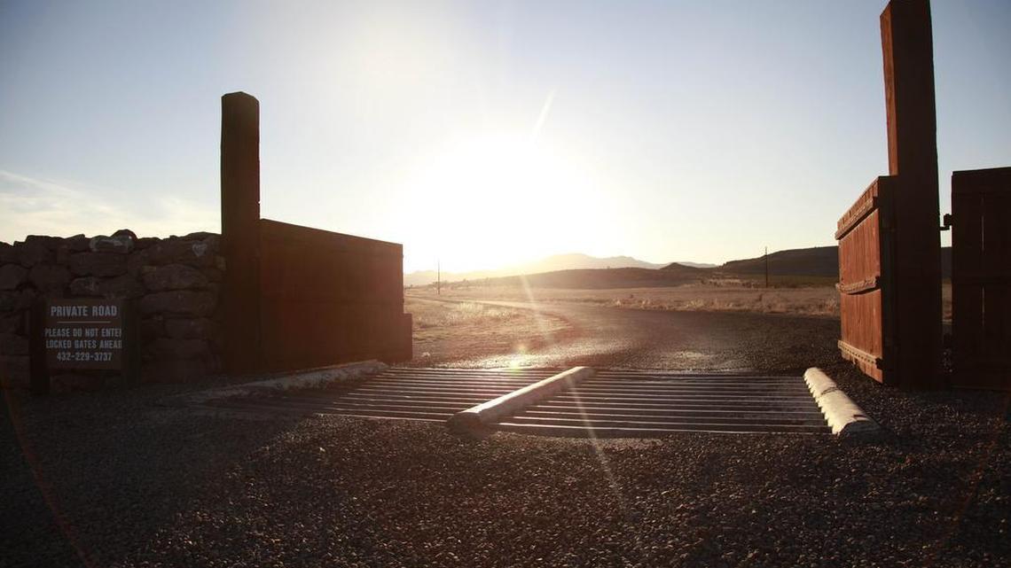 Traffic passes the Cibolo Creek Ranch near Shafter, Texas, on Sunday. Supreme Court Justice Antonin Scalia was found dead Saturday morning at the resort in the Big Bend area of West Texas.