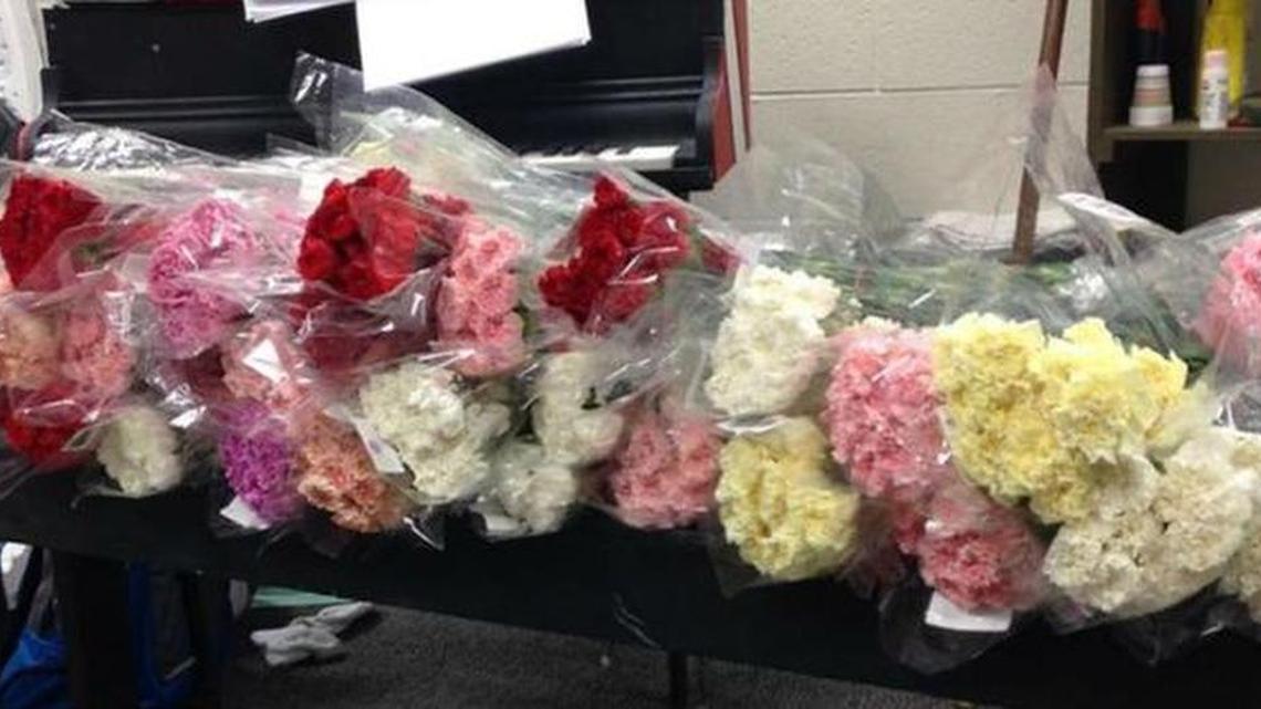 “I don’t think anything can compare to seeing every girl in your life holding a flower as they walk through the halls,” Hayden Godfrey wrote in a Facebook post about what he did.