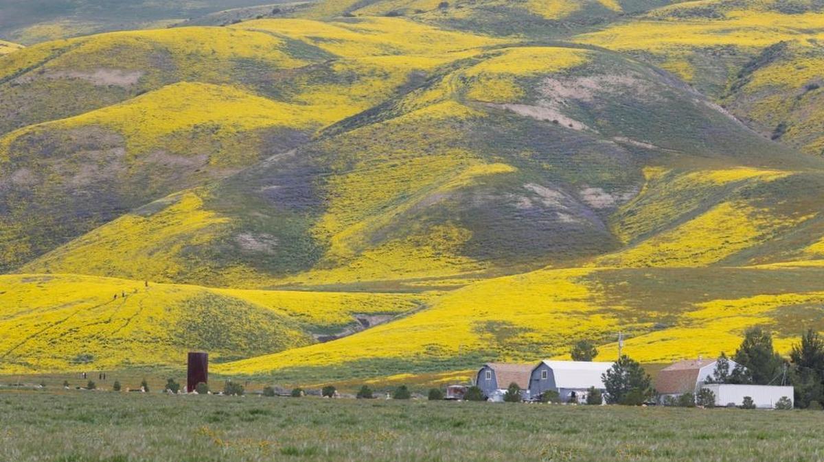 The Temblor Range near Seven Mile Road, along California’s Highway 58 in the Carrizo Plain National Monument, on March 26, 2017.