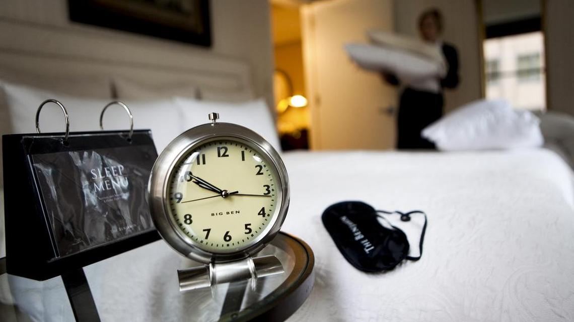 A sleep menu inside a room at the Benjamin Hotel in New York in 2012. New guidelines for treating chronic insomnia suggest cognitive behavioral therapy before medication.