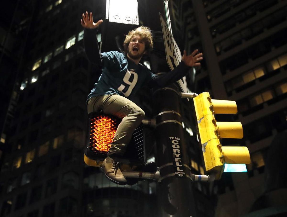 Sports fans “can’t throw a football 60 yards like the quarterback can, but they can throw a rock through the window or pull down a light pole,” says sociologist Jeffrey Lewis said. “To them, it becomes their feat of strength and skill.”