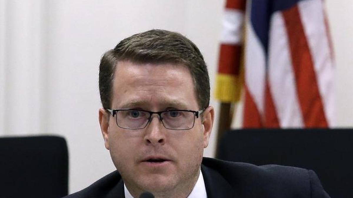Rep. Matt Shea, R-Spokane Valley, asks a question during a hearing of the House Judiciary Committee on proposed gun-safety measures Thursday, Jan. 21, 2016, in Olympia, Wash. A bill sponsored by Shea would create penalties for public officials who block people from owning or buying guns. About one page of the four-page bill is dedicated to quotes from the Founding Fathers on gun ownership. But at least three of the quotes — attributed to Thomas Jefferson, George Washington and Alexander Hamilton — aren’t real.