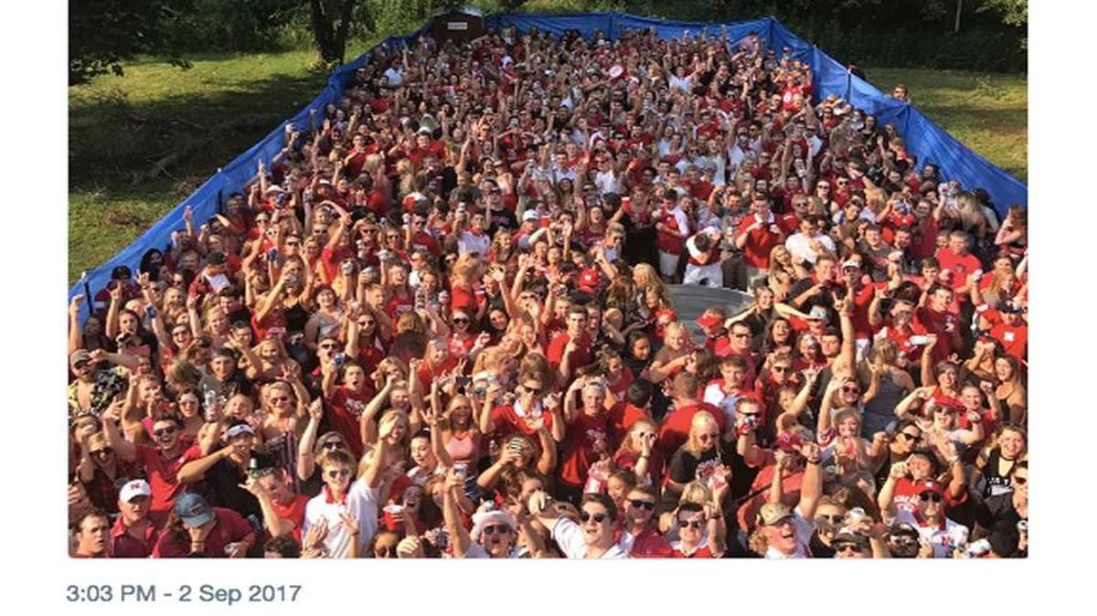 Barstool ‘Skers posted a photo from one of the parties on Sept. 2 when Nebraska played Arkansas State at home.