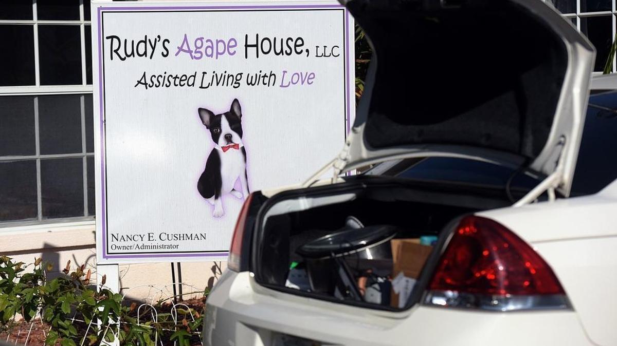 The operator of Rudy’s Agape House assisted living facility gave her clients 36 hours’ notice to get out. Court records show an eviction notice was filed in early February. People moving bags from the building refused to speak.