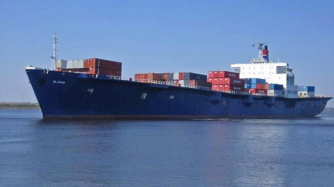 File photo showing the El Faro container vessel.