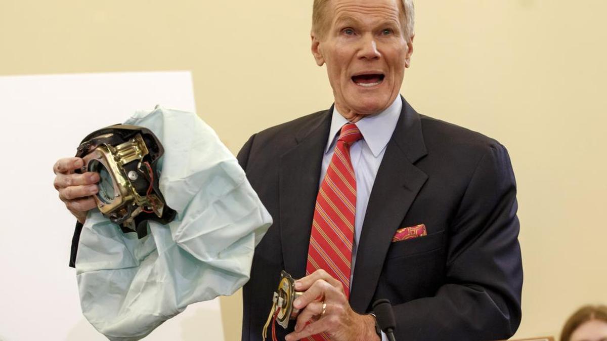 In 2014, Senate Commerce Committee member Sen. Bill Nelson, D-Fla. was talking about the defective airbag made by Takata of Japan. The recall of Takata-made airbags is expected to continue through 2019.