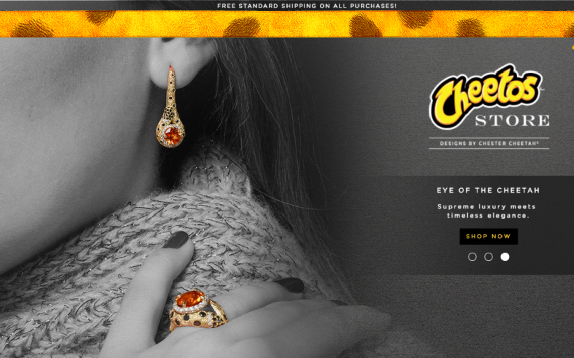 New from Cheetos: toilet paper, perfume, a $20,000 jewelry set and other treats