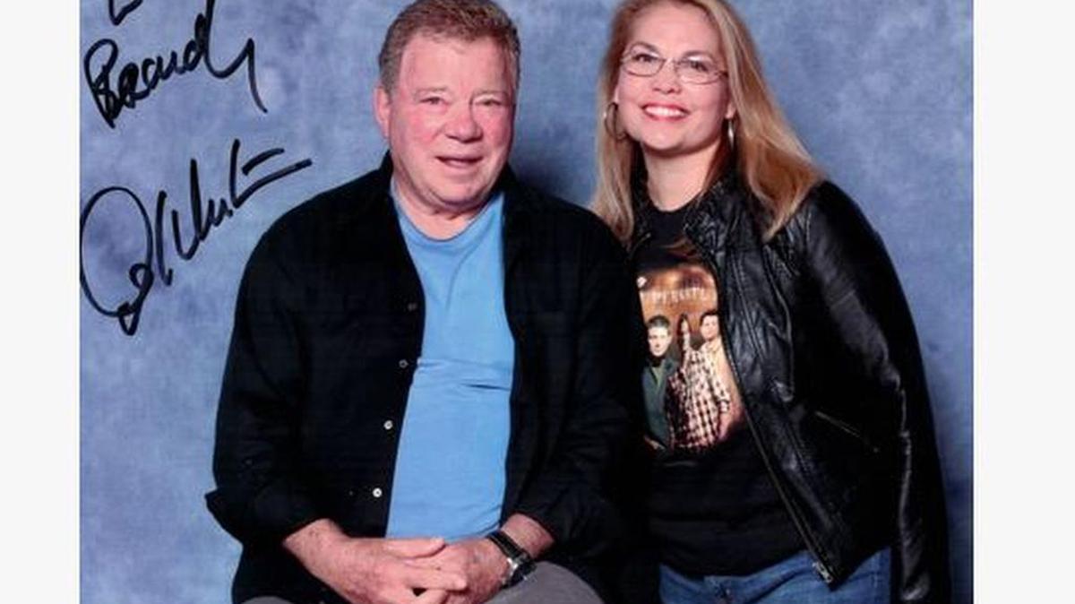 Brandy K. Chambers used this convention photo of herself with William Shatner in a recent campaign newsletter. She is running for a seat in the Texas House of Representatives.