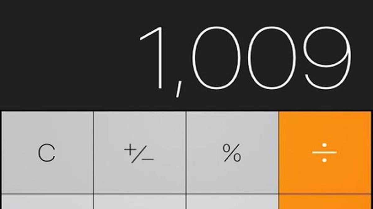 To backspace on the iPhone calculator, swipe left on the display.