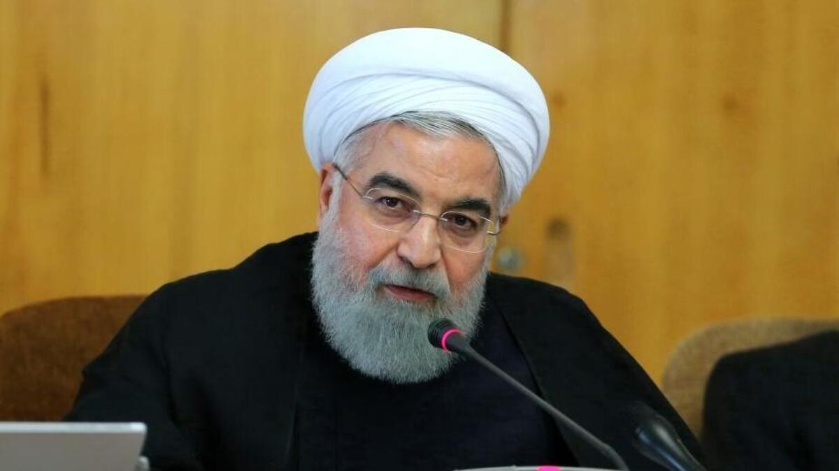 In this photo released by official website of the office of the Iranian Presidency, President Hassan Rouhani speaks during a cabinet meeting in Tehran, Iran, Wednesday, Wednesday, Oct. 11, 2017. Rouhani said if the U.S. backs out of the nuclear deal, "it won't be our failure at all, but a failure for the other side.