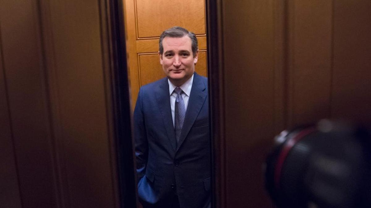 Sen. Ted Cruz, R-Texas, leaves the Senate Gallery on Capitol Hill in Washington on Jan. 20, 2016. Republican senators are confronting an unsettling possibility: Sen. Ted Cruz, their least favorite colleague, stands within reach of becoming the party’s presidential nominee and standard-bearer.