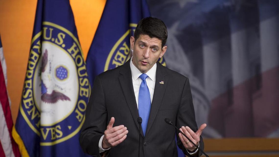 House Speaker Paul Ryan of Wisconsin speaks with reporters on Capitol Hill in Washington, Thursday, May 12, 2016, following his meeting with Republican presidential candidate Donald Trump. (AP Photo/Cliff Owen)