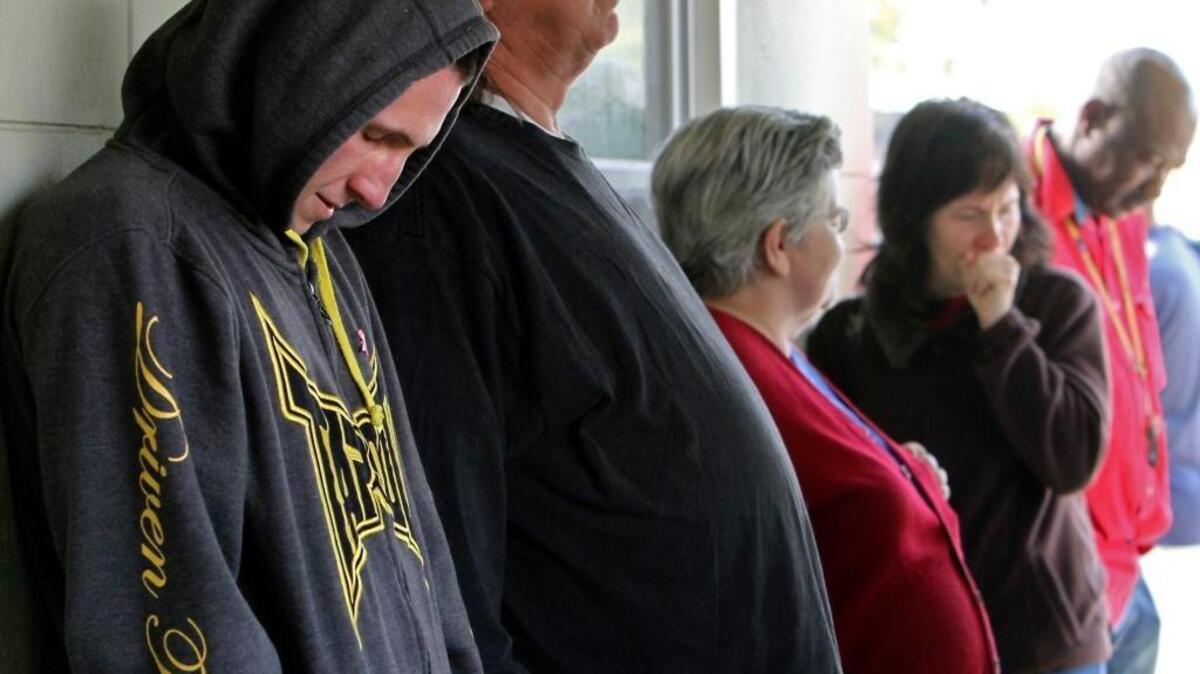 Patients wait in line outside the Bethel Free Health Clinic in Biloxi, Mississippi on March 19, 2013. The clinic opened following Hurricane Katrina and continues to provide services for those that are uninsured or underinsured. After years of stagnant growth, more free clinics are opening across America as Congress attempts to repeal the Affordable Care Act. (Amanda McCoy/Biloxi Sun Herald/MCT)