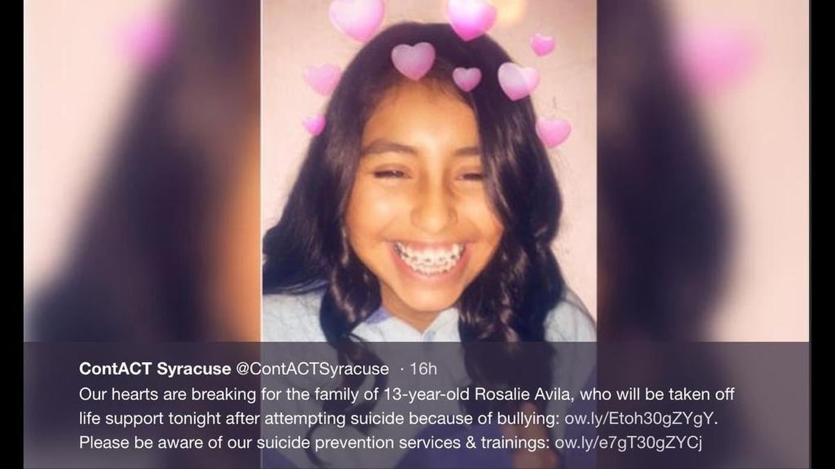 Rosalie Avila killed herself after enduring relentless bullying.