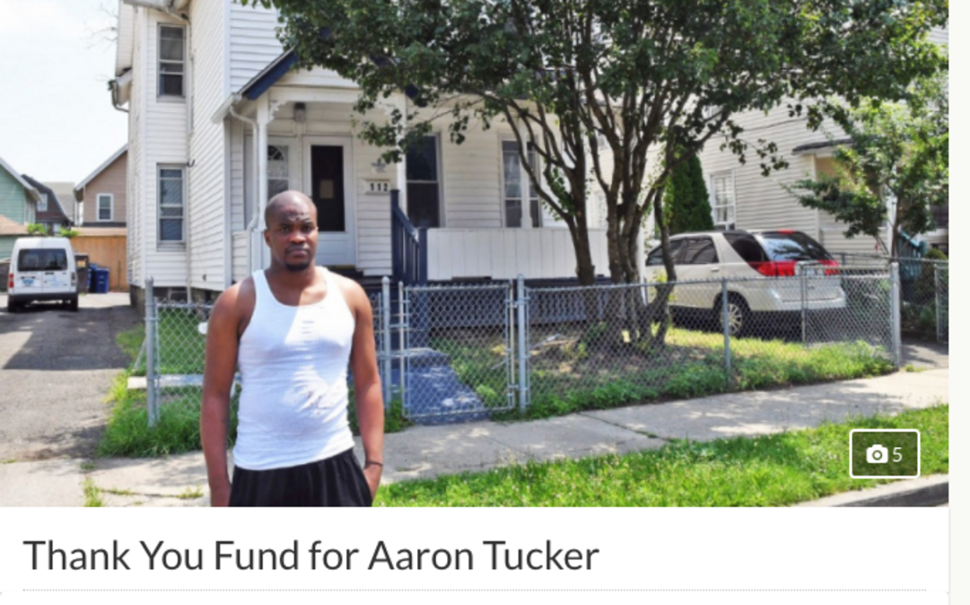 Aaron Tucker gave up his job interview to save a man from a car crash.