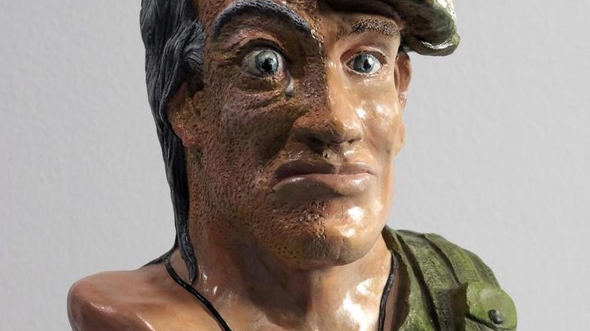 This bust of a soldier is currently housed at the Museum Resource Center in Hyattsville, Md. The bust was left at the Vietnam Veterans Memorial in Washington, D.C.