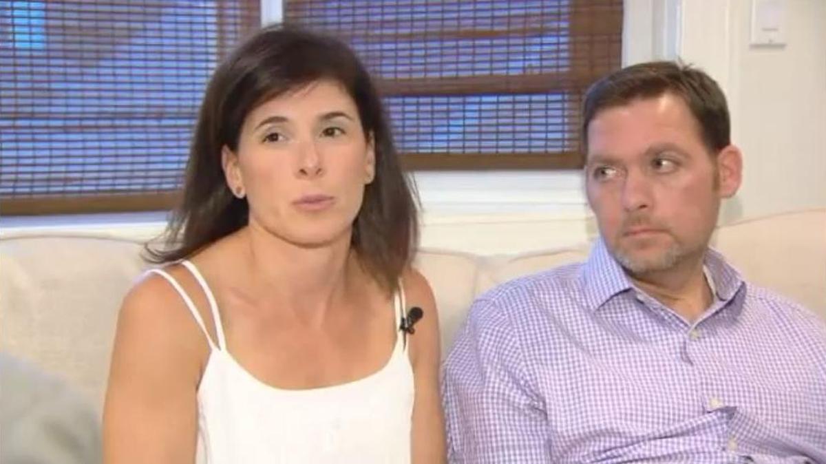 Anthony Senerchia, who was instrumental in the start of the ALS Ice Bucket Challenge, died Friday from the disease at 46. In this screenshot from an interview with PIX 11, he is pictured next to his wife Jeanette.