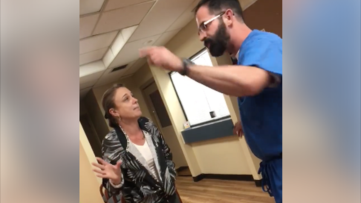 A Florida doctor is being investigated by Gainesville police after a viral video showed him in a verbal dispute with a patient, and grabbing the phone her daughter used to record the incident.