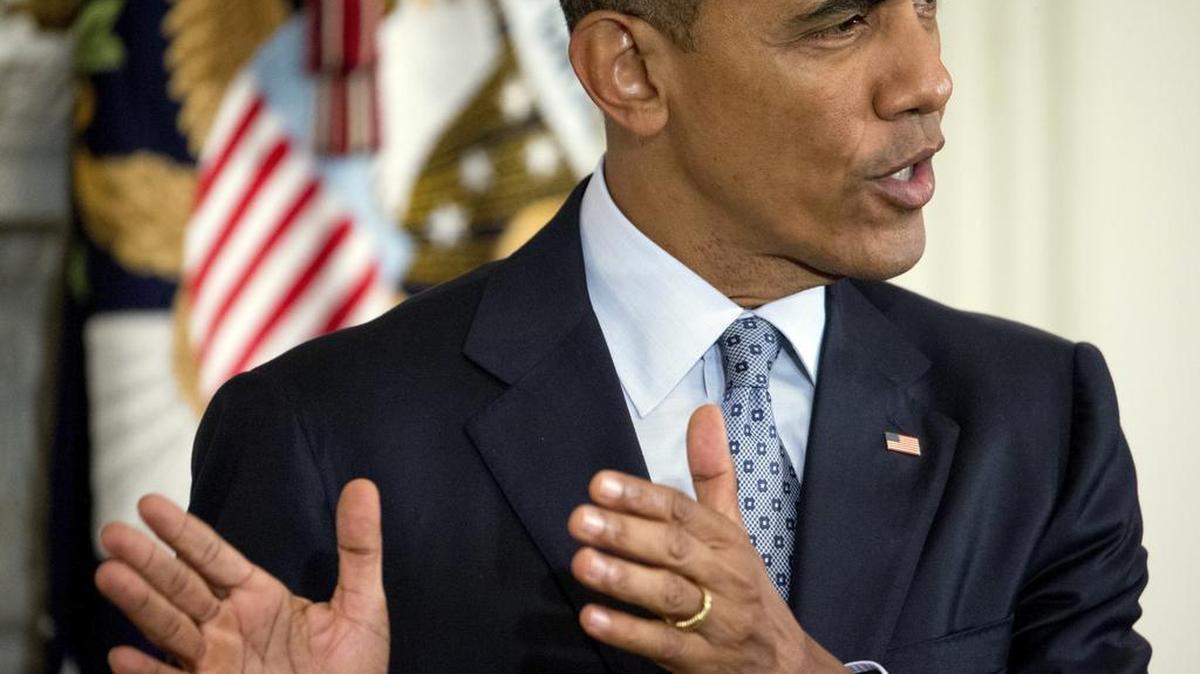 
President Barack Obama speaks during a news conference in the State Dining Room of the White House in Washington on Friday, Oct. 2, 2015. “Hillary Clinton is not half-baked in terms of her approach to these problems,” Obama said. “She was, obviously, my secretary of state. But I also think that there’s a difference between running for president and being president and the decisions that are being made and the discussions that I’m having with the Joint Chiefs become much more specific and require, I think, a different kind of judgment.”

