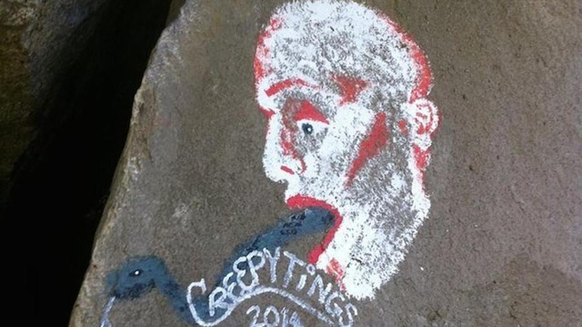 A San Diego woman who pleaded guilty last week to defiling rock formations with graffiti in seven national parks, including this painting in Yosemite National Park, has been banned from 524 million acres of public lands during her two years of probation.