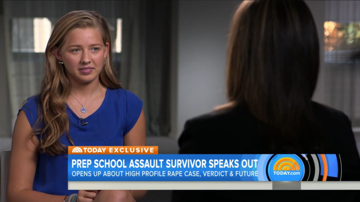 Chessy Prout revealed her identity as the accuser in the St. Paul’s School rape case in a Today interview Tuesday.