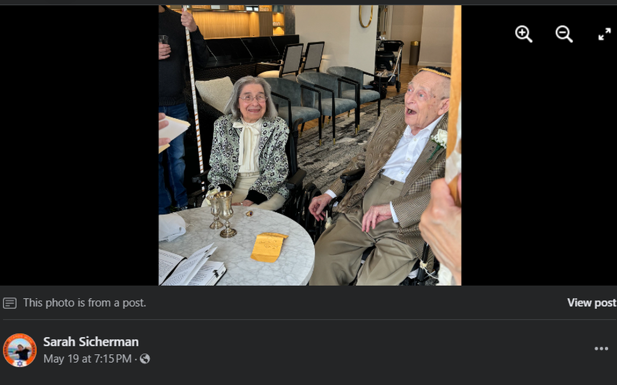 Marjorie Fiterman, 102, and Bernie Littman, 100.