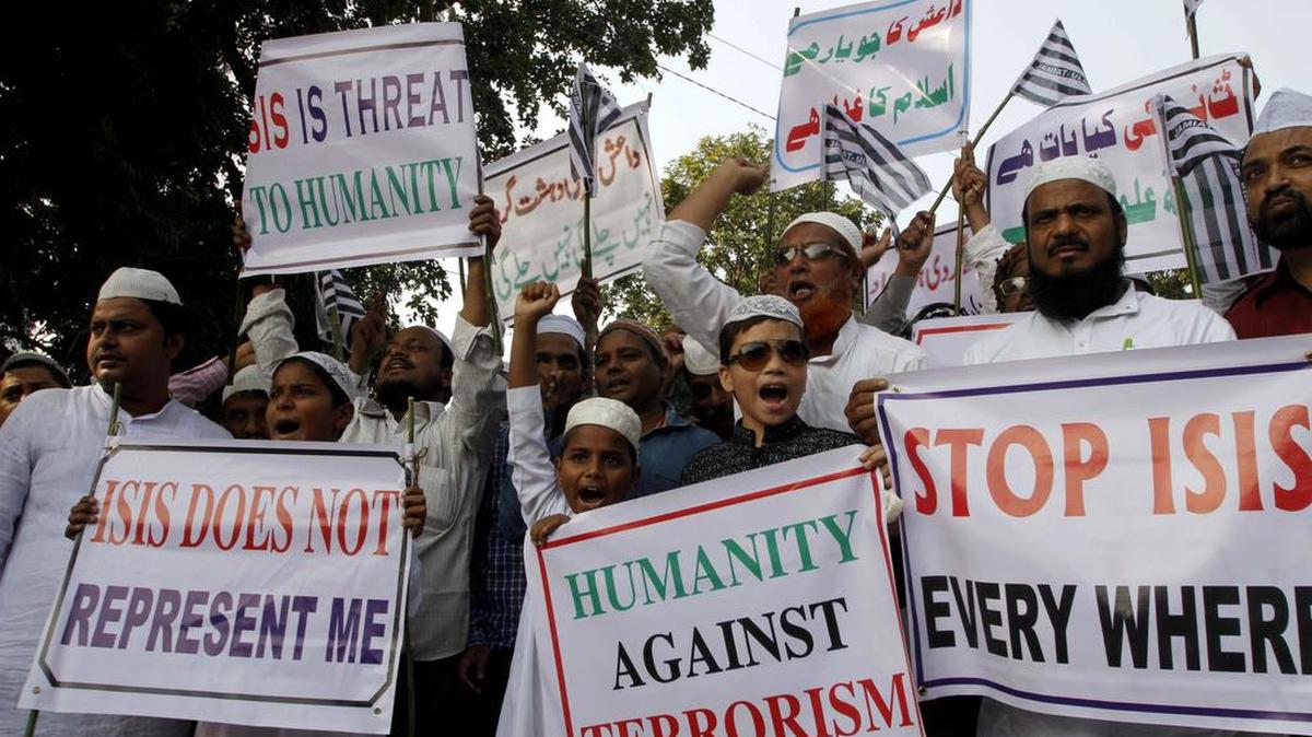 Muslims worldwide, including this group demonstrating in November 2015 in India, have protested against the Islamic State.