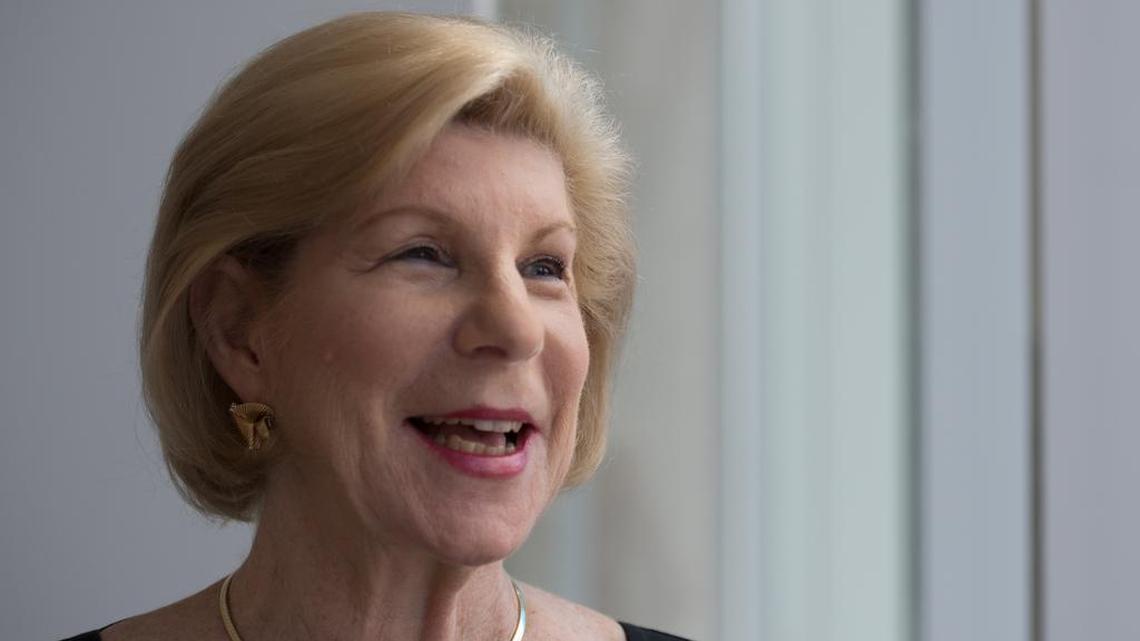 
Nina Totenberg smiles after an interview at NPR on Wednesday, August 5, 2015 in Washington. Renowned violinist Roman Totenberg left his beloved Stradivarius in his office while greeting well-wishers after a concert in 1980. When he returned, it was gone.
