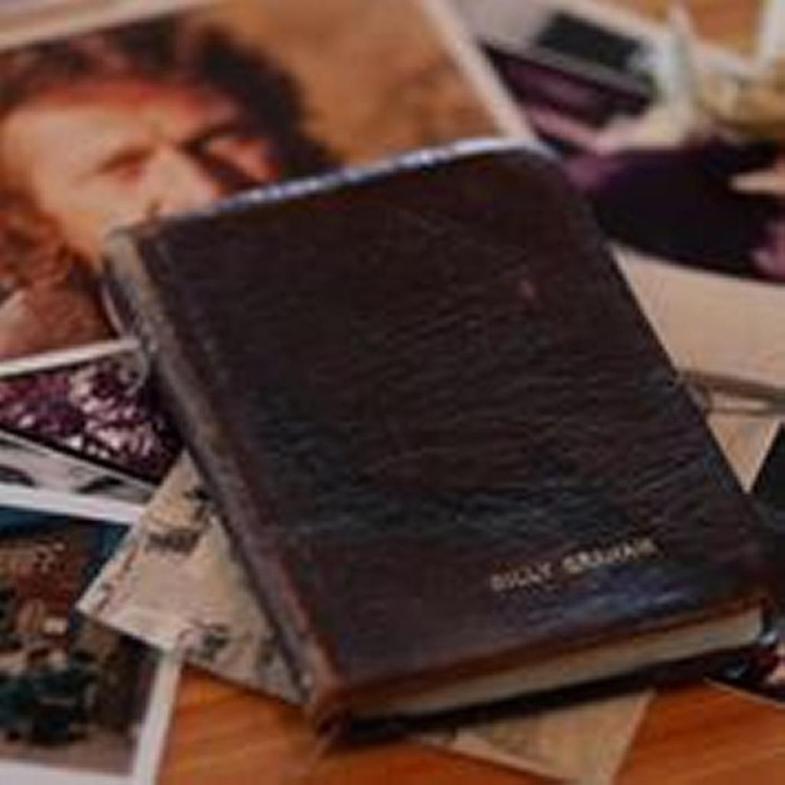 From the film, “American Icon,” a shot of the personal Bible evangelist Billy Graham used to preach from in 1980. He gave it to actor Steve McQueen, who was days away from dying.