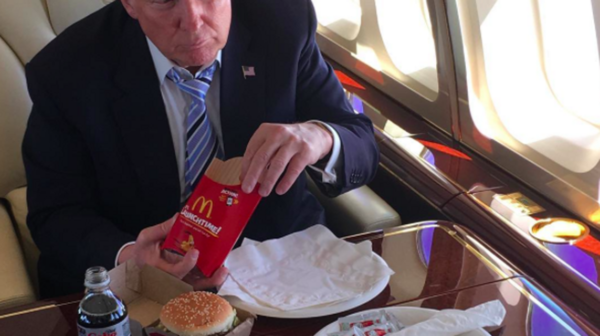 This photo of Donald Trump munchin’ on McDonald’s French fries inspired a raft of memes.