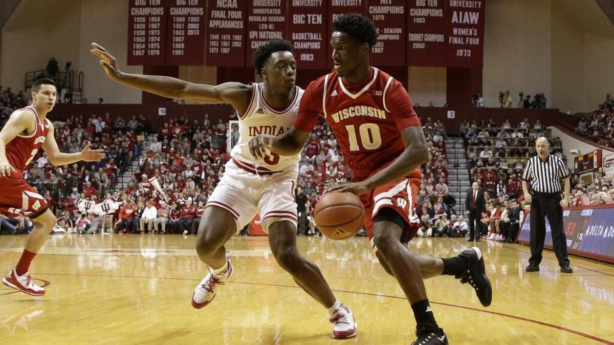 Wisconsin's Nigel Hayes (10) is protesting the NCAA’s lack of pay for student-athletes while making millions of dollars off TV deals and tickets.