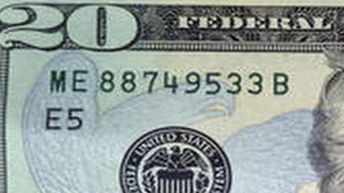 This April 17, 2015, file photo provided by the U.S. Treasury shows the front of the U.S. $20 bill, featuring a likeness of Andrew Jackson, seventh President of the United States.