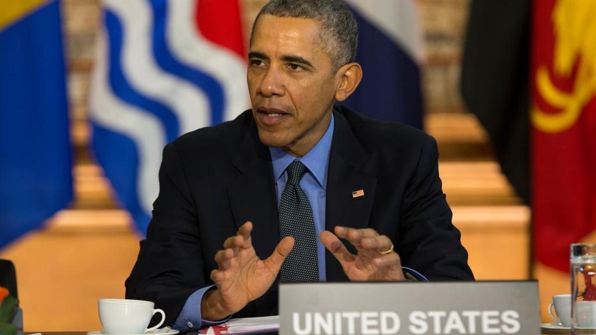 President Barack Obama speaks during climate talks in Paris last December.
