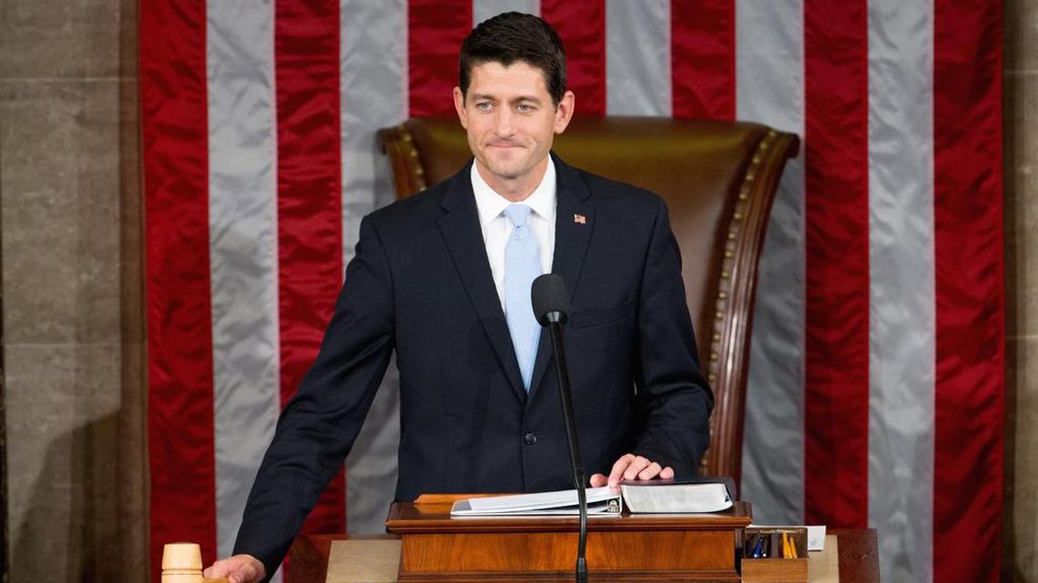 Newly elected House Speaker Paul Ryan of Wisconsin gavels in the House Chamber on Capitol Hill in Washington, Thursday, Oct. 29, 2015.