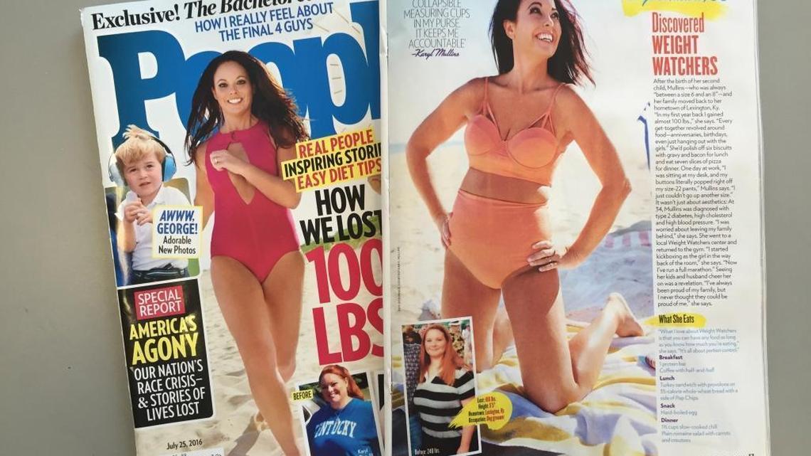 Karyl Mullins of Lexington, Ky., is featured on the cover of the July 25, 2016 issue of People Magazine along with other women who have lost more than 100 pounds.