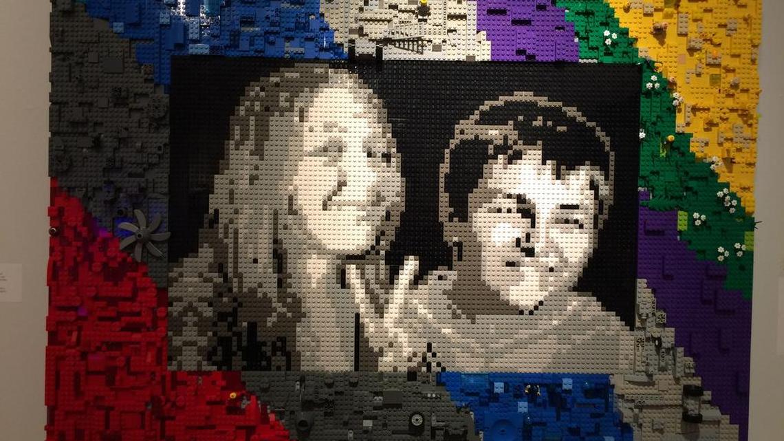 A Lego portrait features Virginia teens Brittany and Connor Kirk, slain by their stepfather in 2009.