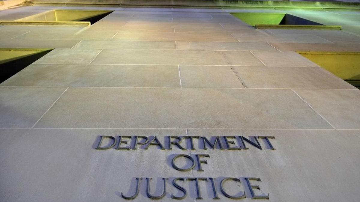 Department of Justice headquarters in Washington, D.C., early in the morning of May 14, 2013.